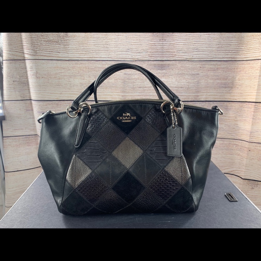 Coach Kelsey Satchel in Metallic Patchwo